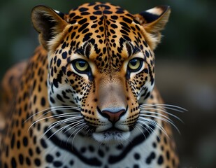 Obraz premium The Star Tiger whose skin is filled with round patterns and contrasting colors, its mysterious nature, every step is agile, reflecting strength and elegance in one body