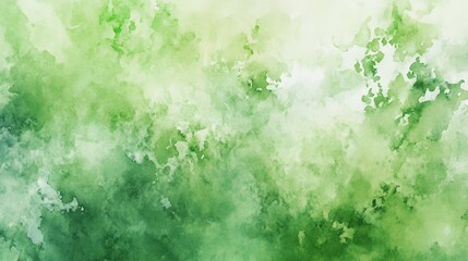 Green watercolor texture with smooth brush strokes, embodying artistic abstraction and gradient harmony.
