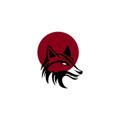 wolf logo with red circle