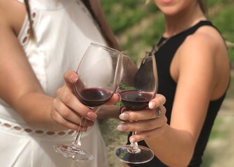 Wine glass cheers