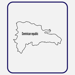 map of the country dominican republic symbol design