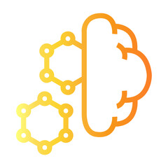 brain Line Gradient Icon