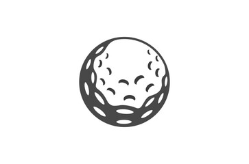 Golf Ball Logo icon, with Black and White color for Club Branding, Sports Logos, and Merchandise
