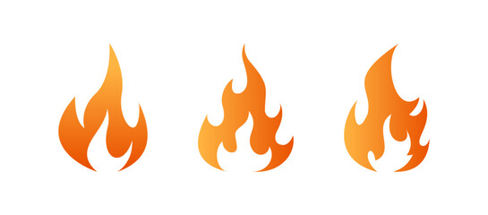 Fire Flame Pictogram Vector Icon: A Simple, Hot Icon Isolated on a White Background
