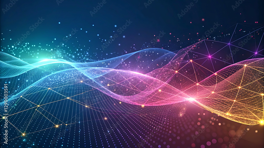 Canvas Prints abstract glowing lines
