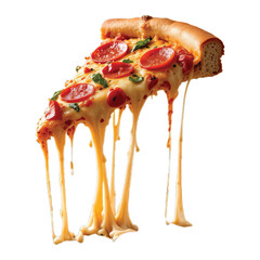 A pizza with a slice of pizza on it