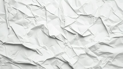 Obraz premium This detailed image presents wrinkled white paper with textured surfaces