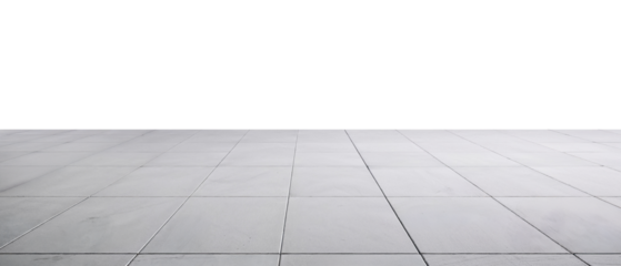 Isolated Grey Concrete Tile Floor on Transparent Background Cutout with Smooth and Realistic Texture