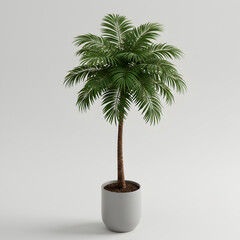 Obraz premium Futuristic green palm tree in a pot