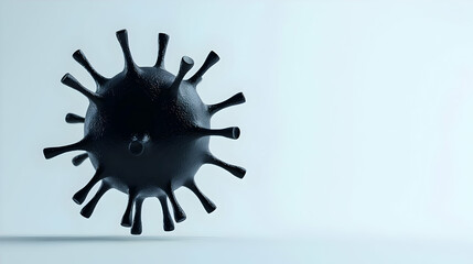 Minimalist H5N1 Virus Illustration, a sleek design featuring the H5N1 virus against a pristine backdrop, highlighting its intricate structure and significance.