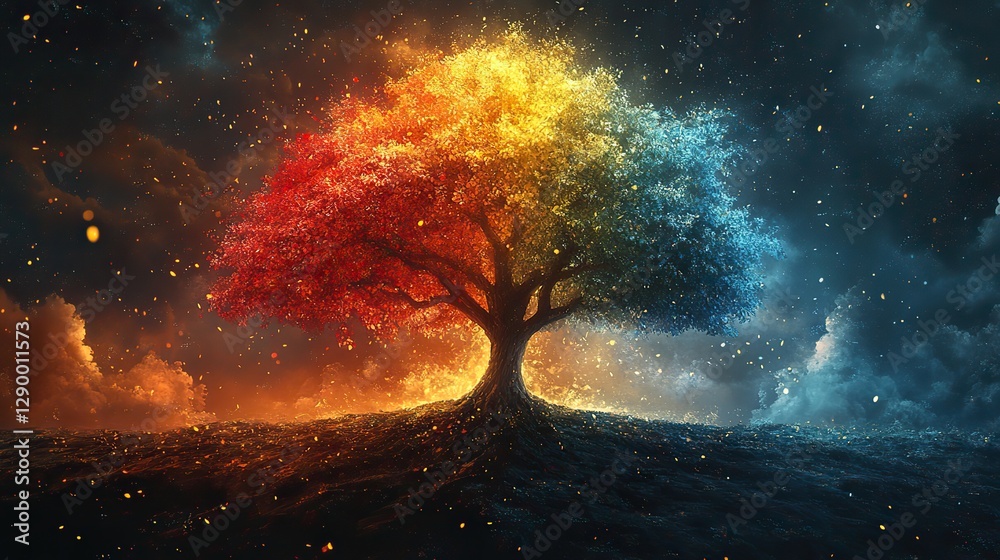 Poster bible old testament creation genesis the tree of life and the the tree of knowledge of good and evil