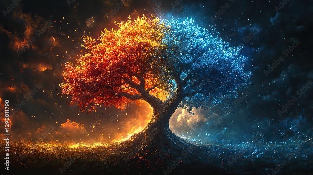 Poster bible old testament creation genesis the tree of life and the the tree of knowledge of good and evil