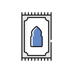 Prayer Rug Vector icon