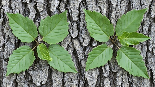 Twin Vines on Bark