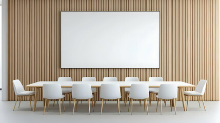 Sleek Conference Room Design, contemporary furnishings, spacious layout, large windows, minimalistic decor, ideal for professional meetings, vibrant ambiance