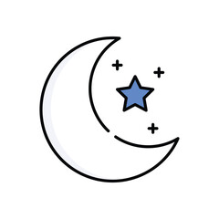 Crescent Moon Vector icon