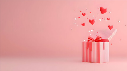 Playful Valentine's Giveaway Design, vibrant colors, whimsical elements, heart motifs, engaging layout, festive atmosphere, inviting and cheerful style