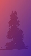 Obraz premium Abstract tree silhouette with gradient background