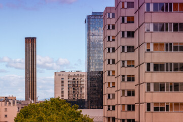 Obraz premium Le quartier d'affaires de la Part Dieu à Lyon