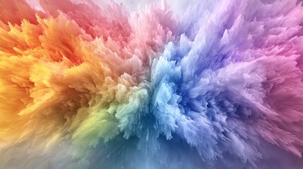 Fototapeta premium Abstract colorful powder explosion
