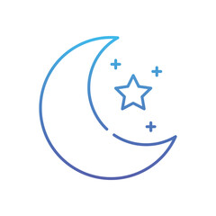 Crescent Moon Vector icon