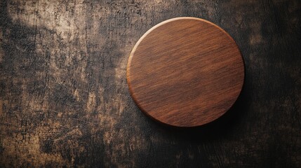 Grammy award concept A circular wooden label