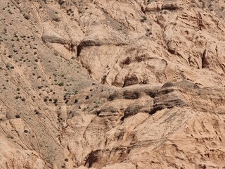Beautiful view of soil. Desert relief.
