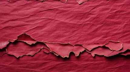 Crimson Abstract Texture: Torn Fabric Background