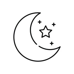 Crescent Moon Vector icon