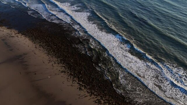 Pacific Ocean Waves Crashing along Carpinteria Beach, Santa Barbara County