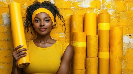 Yellow Yoga: A Vibrant Portrait of Fitness and Wellness