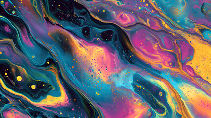 paint strokes with thick layers of vibrant colors 