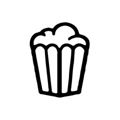Doodle Illustration of a Sweet Cupcake Icon