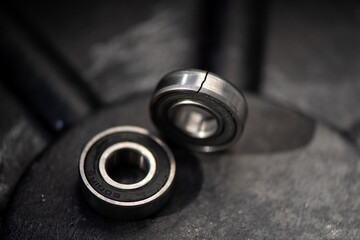 Broken stainless steel bearing.
