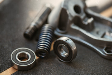 Broken stainless steel bearing.