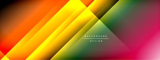 Dynamic shadow lines with gradient colors geometric background