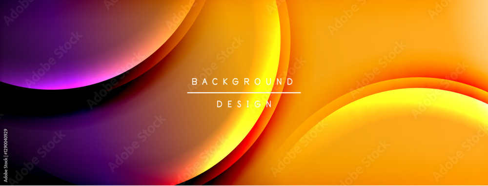 Poster bright rainbow style color gradient with curve round shape line background. vector illustration for 