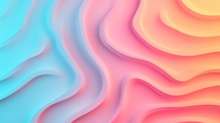 Fototapeta premium Soft Flowing Waves in Pastel Colors Creating a Calm and Serene Background