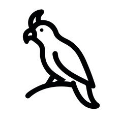 Australia cockatoo bird outline icon © Jemastock