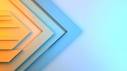 Fototapeta premium Abstract Geometric Background with Orange and Blue Arrows