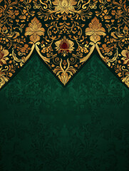 luxurious gold songket pattern of background
