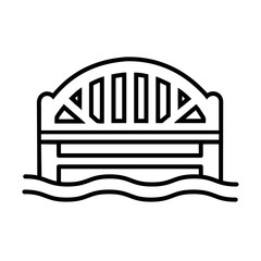 Australia Harbour Bridge BW icon