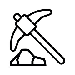 Australia mining pickaxe outline icon