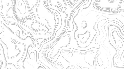 abstract wavy background. topographic contour background. The concept of a conditional geography scheme and the terrain path. Black on white background. Vector illustration.