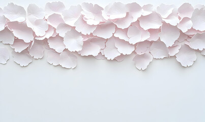 Obraz premium Delicate Pink Flower Petals on Soft White Background for Decoration