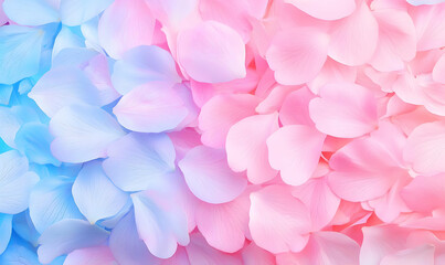 Obraz premium Soft Pink and Blue Petals Background for Design and Decoration