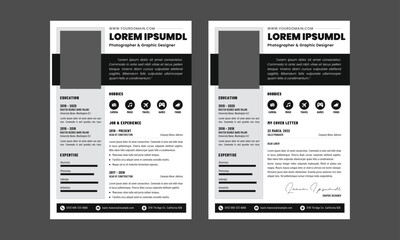 Resume CV. clear and modern professional resume CV template
