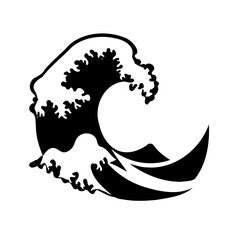 Monochrome Elegant Wave Vector Illustration