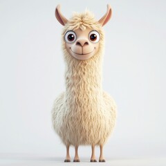 Fototapeta premium Llama llama illustration cartoon.