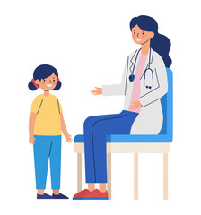 Fototapeta premium Baby Doctor Checking Child Throat